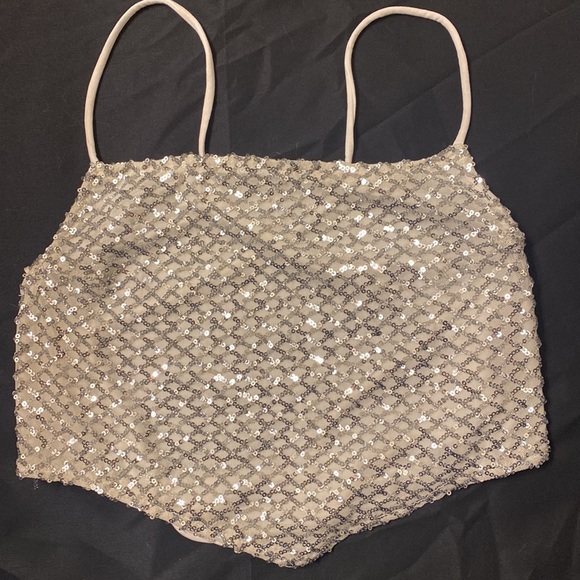 Dolls Kill: Bear Dance - Sparkle and Shine Sequin Top - Picture 5 of 8